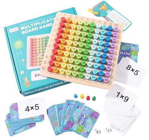 SCBOY 1x1 Lärspel Montessori Multiplikationstavla Multiplikationstavla Lärande för Matematik Manipulationer Barn Räkna Leksak