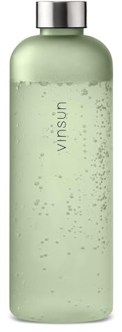 VINSUN Borraccia Sportiva 1,5l - A Prova di Perdite, Senza BPA, Bevande Gassate, Tritan, Riutilizzabile - Borraccia Palestra Leggera per Sport, Bici, Ufficio, Scuola