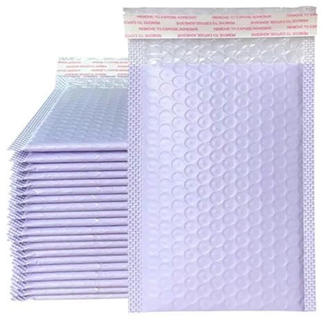 50 Stück rosa Versandtaschen, gepolsterte Briefumschläge, gefütterte Wickeltaschen für Versandverpackungen, selbstklebend, lila, 50 Stück, 13 x 15 cm