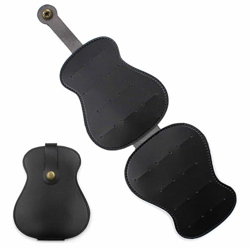 RSYHVG Guitar Picks Holder,Plectrum Holder,Portable Pu Leather Guitar Pick Case,Holder Bag Display Case Guitar Pick Organizer Accessories Music Gift for Guitar Players Musicians