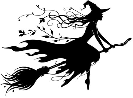 Pegatina Personalizada Troquelada – Bruja del Bosque – Vinilo Adhesivo Resistente al Agua – Sin Fondo – Stickers para Coches, Motos, Portátiles y Más (Negro, 12 x 8,5 cm)