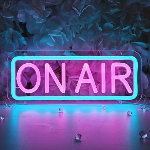 SYLHOME On Air Led Neon Light Sign Radio Bedroom Live Streaming Wall Decor