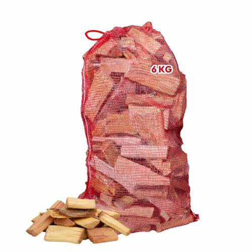 Astillas Encendido Natural Rápido Pino Seco Saco 6kg Ideal Chimeneas Estufas Barbacoas Calderas Interior Exterior Ecológicas Fáciles Usar Alto Poder Calor Secado Controlado Resina (Saco, 1, Unidad)