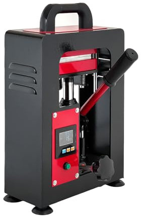 Victool Kolophonium Extraktionsmaschine 5T 600W Hydraulische Doppelseitige Heizung Kolophoniumpressen, Rosin Presse mit 6 x 12 cm Heizplatten, Temperaturregelung und Timer, für Trockenblumen