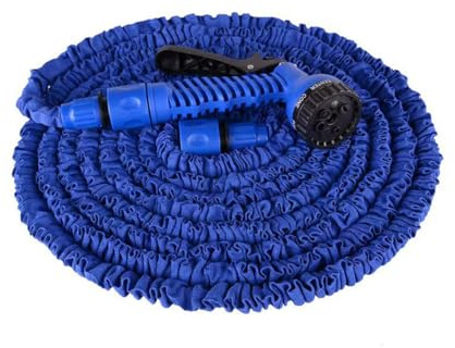 Manguera de jardín expandible, manguera de agua expandible flexible de 25 pies, mangueras mágicas expandibles con boquilla de pulverización de 7 funciones, tubo de manguera de jardín expandible