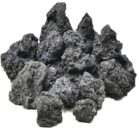 KINGRUI Natural Volcanic Lava Rock Decorative Stones for Miniature & Fairy Gardens,Aquascaping Aquariums,Fire Pit Use & Succulent Planters- 0.5kg(3-7cm)