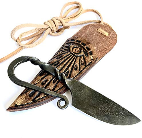 Toferner - Celtic Mini - Handgeschmiedetes Messer - Sport - Handgemachtes Original-Ledertasche - Polierte & gehärtete Klinge Schönes Produkt