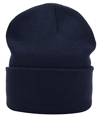 MASADA Damen und Herren Beanie Winter-Mütze - Dunkelblau