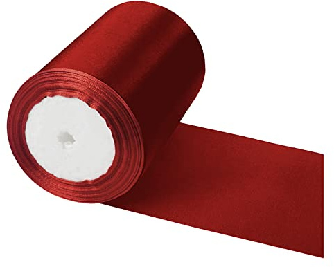 Cinta de Satén 100mm x 23m Dorado Seda Raso Rollo de Cinta de Raso Satén para Decoración Boda Cumpleaños Fiesta Manualidades y Complementos el Pelo Coser Arte Lazo y Tira Embalaje de Regalo