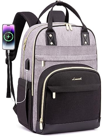 LOVEVOOK Rucksack Damen Laptop Rucksack 17 Zoll Schulrucksack Mädchen Teenager Wasserdicht Schultasche Jungen Backpack Anti-Diebstahl School Bag für Schule Reise Arbeit Leicht