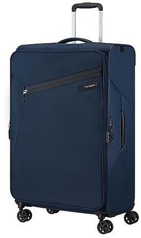 Samsonite Litebeam - Spinner L, Erweiterbar Koffer, 77 cm, 103/111 L, Blau (Midnight Blue)