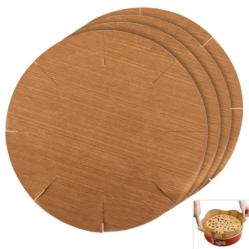CYEER Lot de 4 Papier Cuisson Reutilisable Rond 40 CM - Feuille de Cuisson Reutilisable En téflon - Pour four - Pour friteuse à air chaud - Résistant à la chaleur - Revêtement antiadhésif