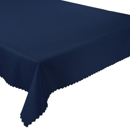 wasserdichte Tischdecke Gartentischdecke Wasserabweisend Wetterfest Garten Balkon Terrasse Marine Dunkelblau 110x180 cm