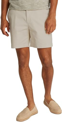 Tommy Hilfiger Uomo Pantaloncini Chino Mercer 1985 Eleganti, Avorio (Newsprint), 33W