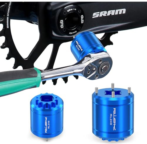 CYCEARTH Outil d'extraction et de retrait de couvercle de manivelle de vélo 2 en 1 - Extracteur de capuchon de pédalier de vélo pour installation Dub 11T XTR M9100