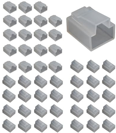 Futheda 50 Piezas Conectores RJ45 Anti Polvo Tapa Protector, Funda Protectora Enchufe Cable Ethernet para la Impresora Red de Conectores de Paso RJ45 Cat5e Cat6 Cat7 Internet LAN Patch Cord