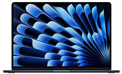 Apple 2025 MacBook Air 15-inch Laptop with M4 chip: Built for Apple Intelligence, 15.3-inch Liquid Retina Display, 16GB Unified Memory, 256GB SSD Storage, 12MP Center Stage Camera, Touch ID; Midnight