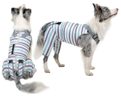 Arblina Body para Perros Después de la Operación, Traje de Recuperación Transpirable para Perros para las Patas Traseras, Body Quirúrgico para Perros para Perros Pequeños/Medianos/Grandes, Body de Una