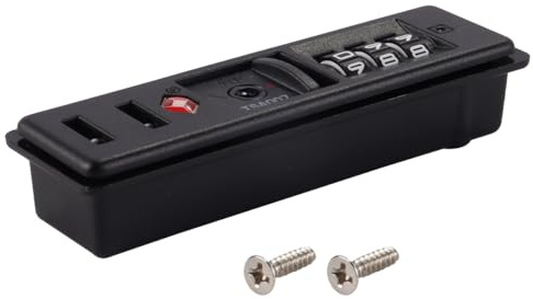 Enwye TSA007 Sicherheitsschloss, Vorhängeschloss, Gepäck, 3-stellig, selbsteinstellend, verschiedene Kombinationen, Gepäcktasche, Reise-Sicherheitscodeschloss, Schwarz