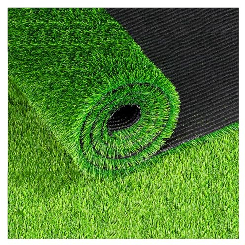 MYJIO Tapis de Gazon Artificiel Texture Douce, Densité Élevée Gazon Synthétique Simulation Naturelle pour Terrasse, Balcon, Extérieur (1x9m/3.28x29.52ft)