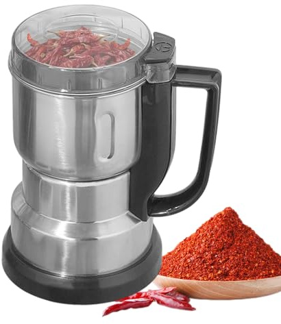 Moulin à café électrique, moulin à grains avec lames en acier inoxydable, moulins à épices et à café électrique, machine à moudre à sec pour grains de cafe, noix, céréales, épices