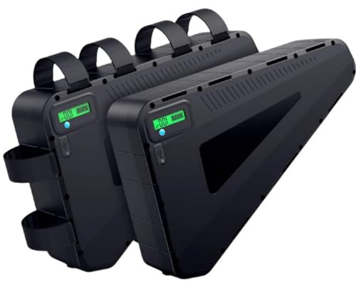 Batteria triangolare al litio 48V/52V/72V 30Ah per bici elettrica, con caricatore rapido + BMS, per moto elettrica e mountain bike 0–2000W (48V 20Ah)