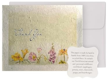 Seed Bloom Thank You Set Greeting Card – Plantable Wildflower Seed Paper for Gifts, Special Events Like Mother's Day, and Other Milestone Celebrations