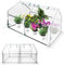 Froadp Gewächshaus Klein Tomatenhaus aus Glasfaser and Eisengerüst Mini Gewächshaus 180x90x90cm Tomatenhaus Gewaechshaus mit 2 Rolltor für Gärten Balkone Terrassen Hinterhöfe (Weißer Mesh Bezug)