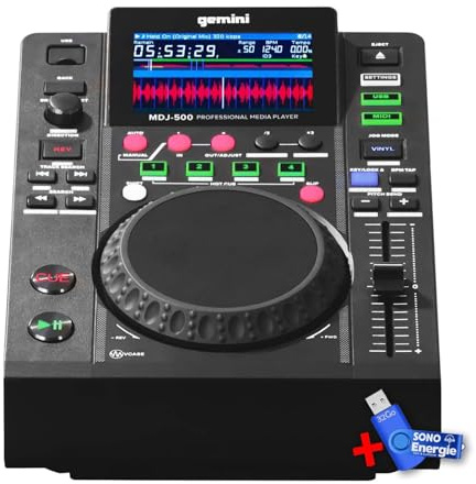 Lettore professionale USB Media Player BPM CUE MIDI Gemini MDJ-500+chiavetta USB 32GB