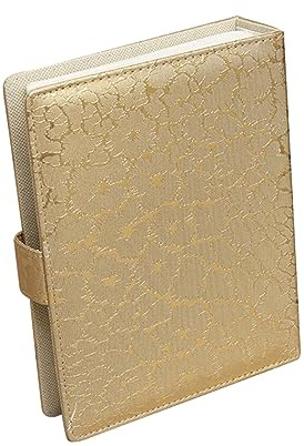 STOBAZA 1pieza Álbum De Fotos De Cuero Dorado Álbum De Inserción Para Recuerdos Único Para Para Festivales Bodas y Aniversarios