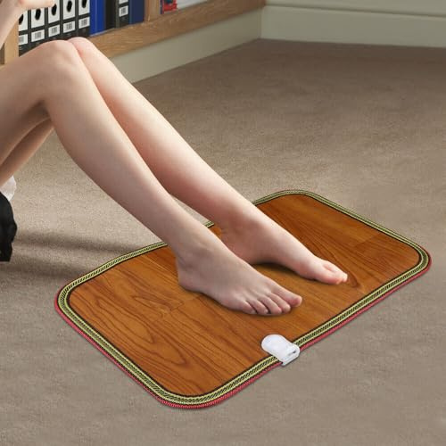 Esterilla Calefactable de Cristal de Carbono para Pies, Almohadilla Térmica 30 x 50 cm, Calentador Eléctrico, Alfombra Térmica para Oficina, Casa (Enchufe de la UE)