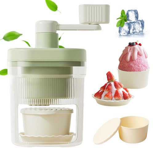 Triturador De Hielo Manual: Potente Triturador Duradero, Trituración Rápida, Ideal Para Cocina Y Fiestas (Verde)