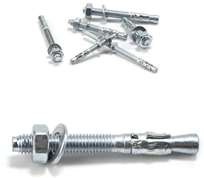 20 stycken bultankare M8, betongankare, tunglastankare, tunga lastdyblar M8x70mm, ankarbultar för räcken, betong, fönster, sten, maskiner, balkar, ankerskruvar, muttrar set