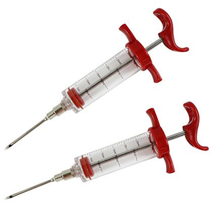 Siringa in plastica SIPLIV tacchino bbq strumento cuoco carne marinata sapore iniettore per manzo pollo barbecue cottura - 2 pezzi un set