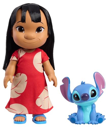 Just Play Coffret Lilo & Stitch de Disney composé d’Une poupée articulée mesurant 35,6 cm de Haut à l’effigie de Lilo et d’Une Figurine de Haut à l’effigie de Stitch, 3 Ans et Plus