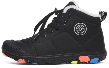 Xinghuanhua Bottines de Neige Enfant Doublure Chaude Chaussure Barefoot Hiver Antidérapante Léger Bottes de Randonnée EU 30-39