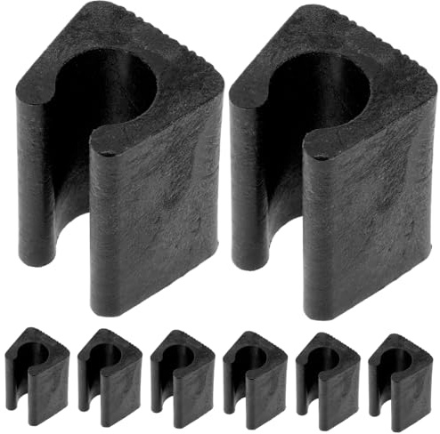 DIYEAH 24 Almohadillas Protectoras de Suelo para Patas de Silla en Forma, Resistentes y Antideslizantes, Hechas de Plástico Negro para Muebles y Oficina