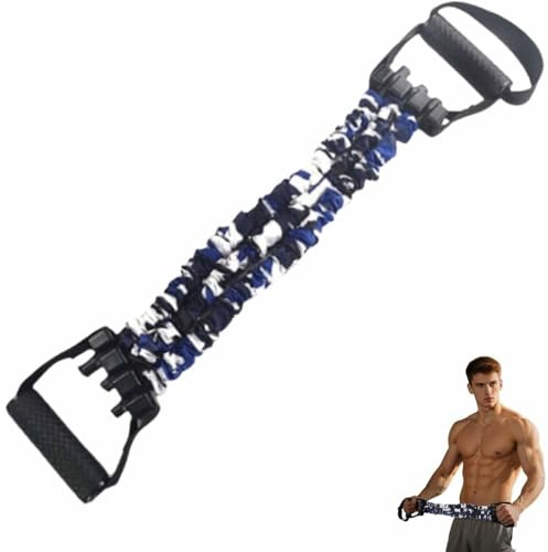 Natural Latex 3-Hole Resistance Stretcher, 3-Loch-Widerstands-Stretcher, 3-Loch-Widerstandsband mit Griffen, Verstellbar Widerstandsbänder, für Krafttraining, Stretching, Pilates, Yoga (135 LBS)