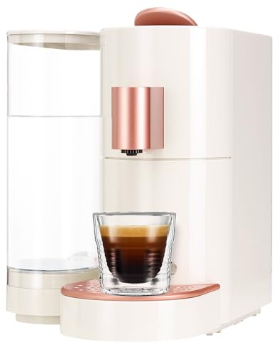 K-FEE TWINS II Kapselmaschine | kompatibel ALDI EXPRESSI* Kapseln | Kaffeemaschinen für Kaffee, Tee & Kakao | 2,3L Wassertank | Beige - Rosé Gold
