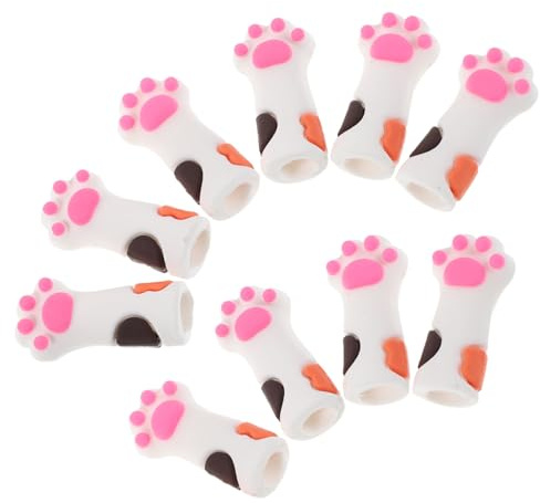 OATIPHO 10piezas Funda de Silicona para Alicates de Cutícula Tapas Protectoras Forma de Pata de Gato para Tijeras de Manicura para Herramientas de Uñas y Pedicura