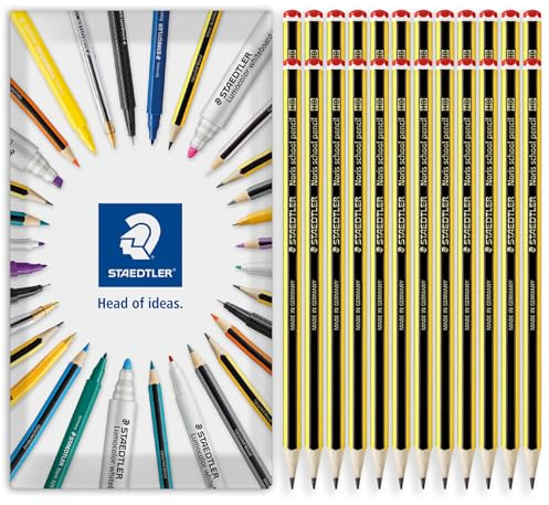 STAEDTLER 121 Noris School Pencil – Mine infrangibili – Confezione da 24 matite in busta regalo – Grado HB (Grado HB)