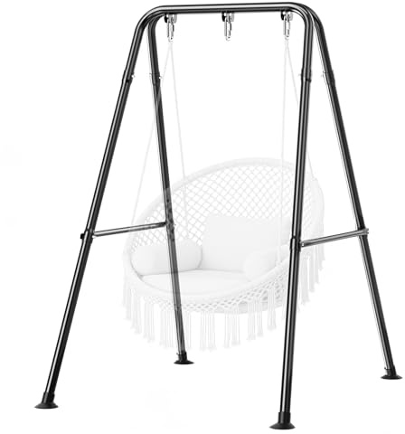 Soporte para Silla Colgante, Acero, 150 kg, 117x150x181 cm, 3 mosquetones