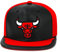 Mitchell & Ness Day One Snap Bulls Cap Basecap Baseballcap Flat Brim NBA Chicago (One Size - schwarz-rot)