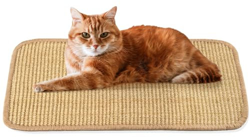 Kratzbrett für Katzen aus Natürlichem Sisal, 30x50 cm, Robustes Kratzspielzeug für Katzen, Kratzmatte für Möbel, Ideal zum Schutz von Möbeln und Katzenkrallen