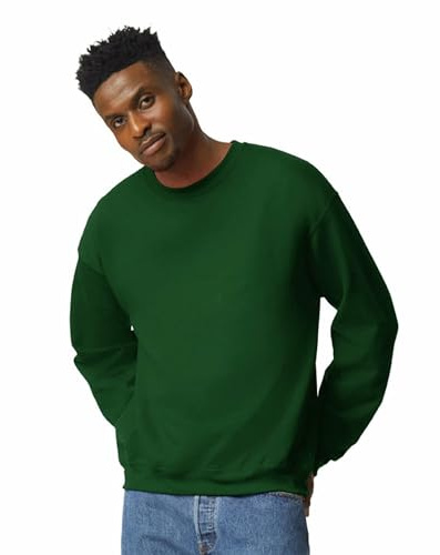 Gildan Adult Fleece Crewneck Sweatshirt, Style G18000, Multipack, Forest Green (1-Pack), X-Large