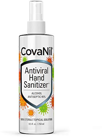 CovaNil Premium Hand Sanitizer Spray - 8.5 oz Bottle 95% Alcohol, Quick-Drying, Non-Sticky, Gentle on Skin, Moisturizing - Ideal for Home, Work, or Travel