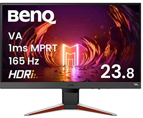 BenQ MOBIUZ EX240N ゲーミングモニター 23.8インチ フルHD/VA/1ms/165Hz/HDRi/treVoloスピーカー/FreeSync Premium/Black Equalizer/輝度自動調整機能（B.I.+） 搭載/ブルーライト軽減/フリッカーフリー