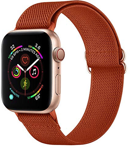 Shieranlee Solo Loop-band i nylon kompatibla med Apple Watch 38 mm 40 mm 41 mm, justerbara flätade sportelastiska armband kvinnor män remmar för iWatch Series Ultra/8/7/6/5/4/3/2/1/SE