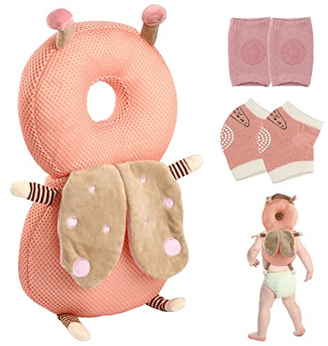 TSLBW Protezione per la testa del Bambino, Ginocchiere per bambini, Cuscino per la protezione della testa del bambino, Cuscino di Sicurezza Regolabile, Zaino per cuscino per Strisciando Camminare