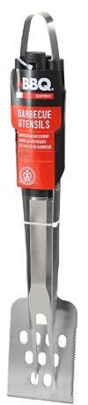 Set di utensili per barbecue, 3 pezzi, colore: nero